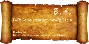 Büchelmayer Abélia névjegykártya